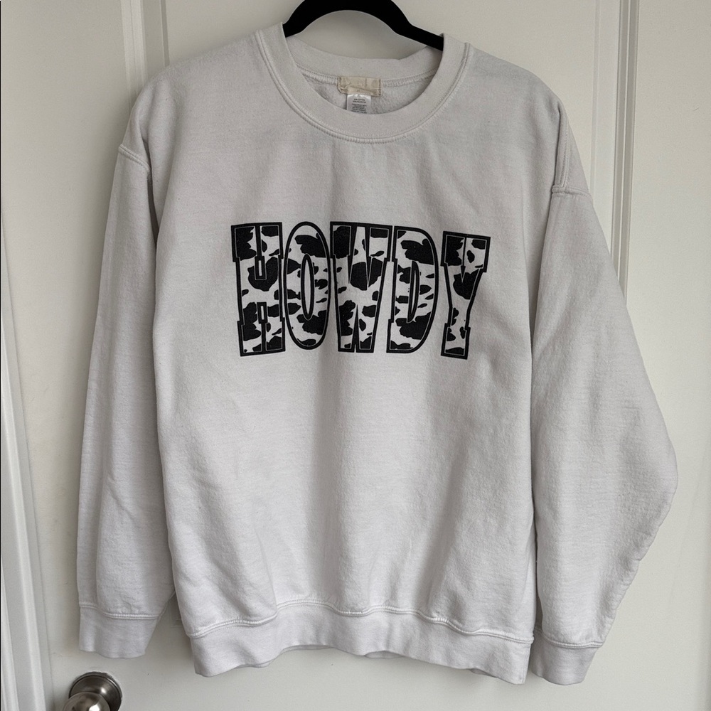Howdy Graphic Crewneck Sweatshirt - White